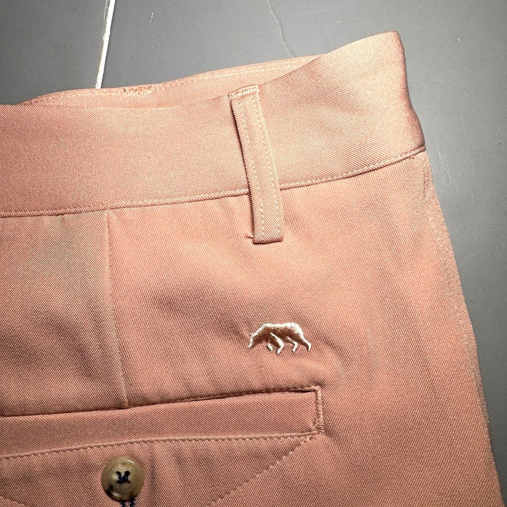 Onward Reserve Performance Chino Shorts Mens 34 7 Solid Pink Golf Stretch